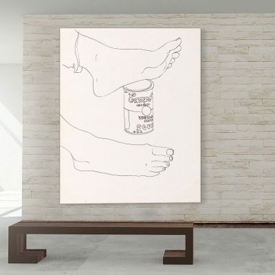 Feet With Campbells Soup Can 1960 Andy Warhol aw209 canvas print 