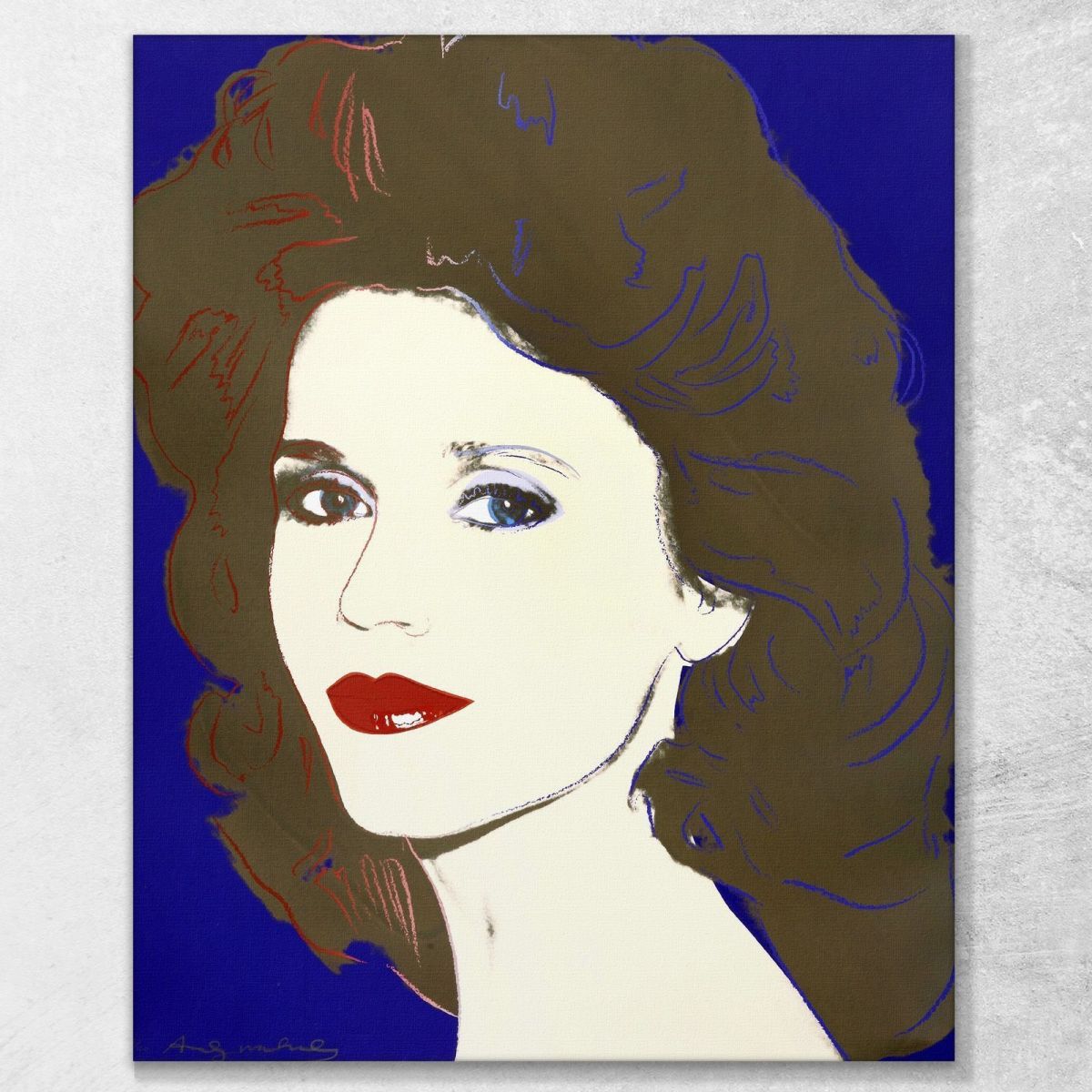 Jane Fonda 3 1982 Andy Warhol aw219 canvas print 