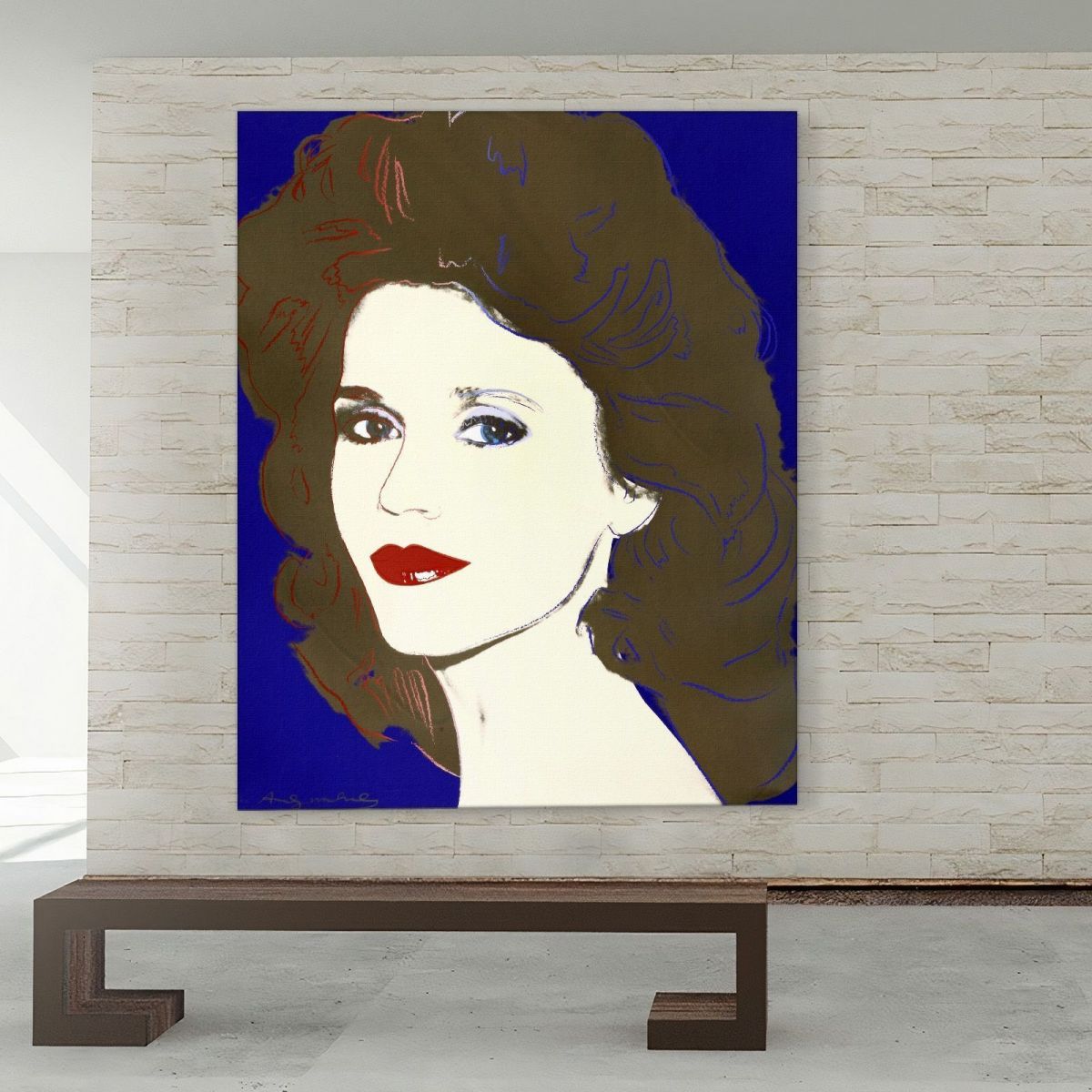 Jane Fonda 3 1982 Andy Warhol aw219 canvas print 