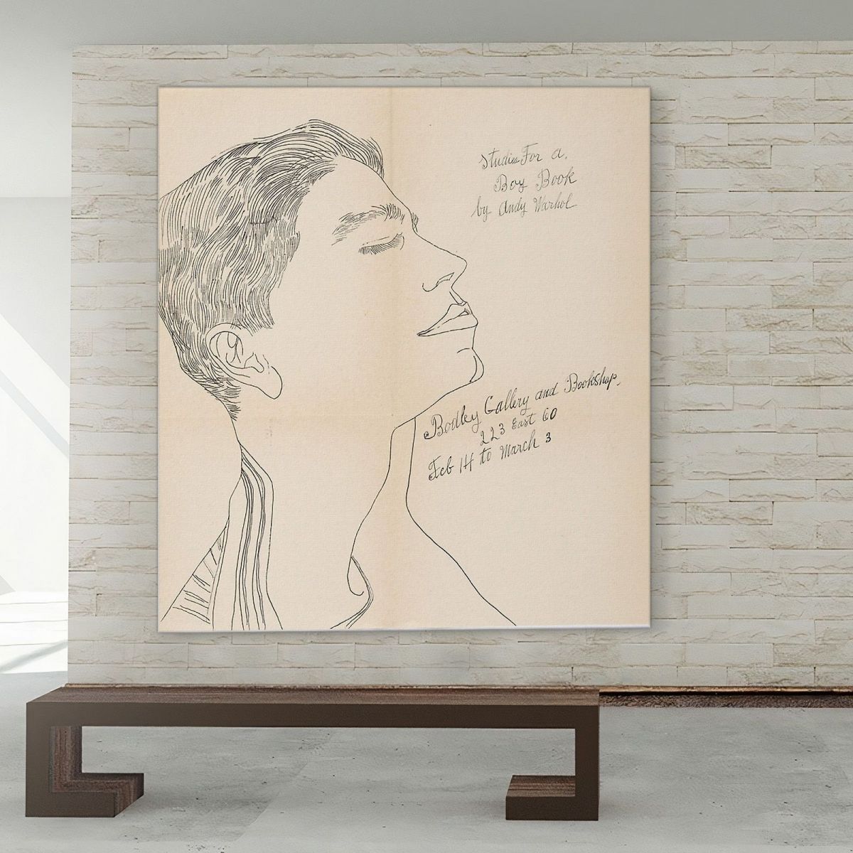 Poster For Studies For A Boy Book 1956 Andy Warhol aw243 canvas print 