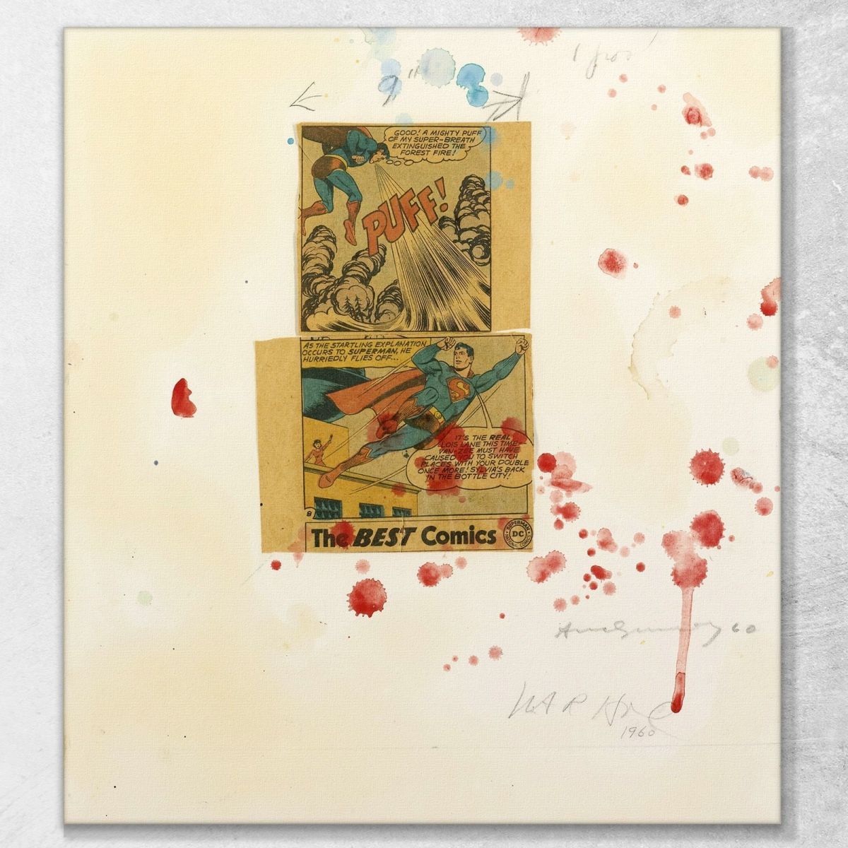 Untitled Superman Collage 15 1960 Andy Warhol aw263 canvas print 