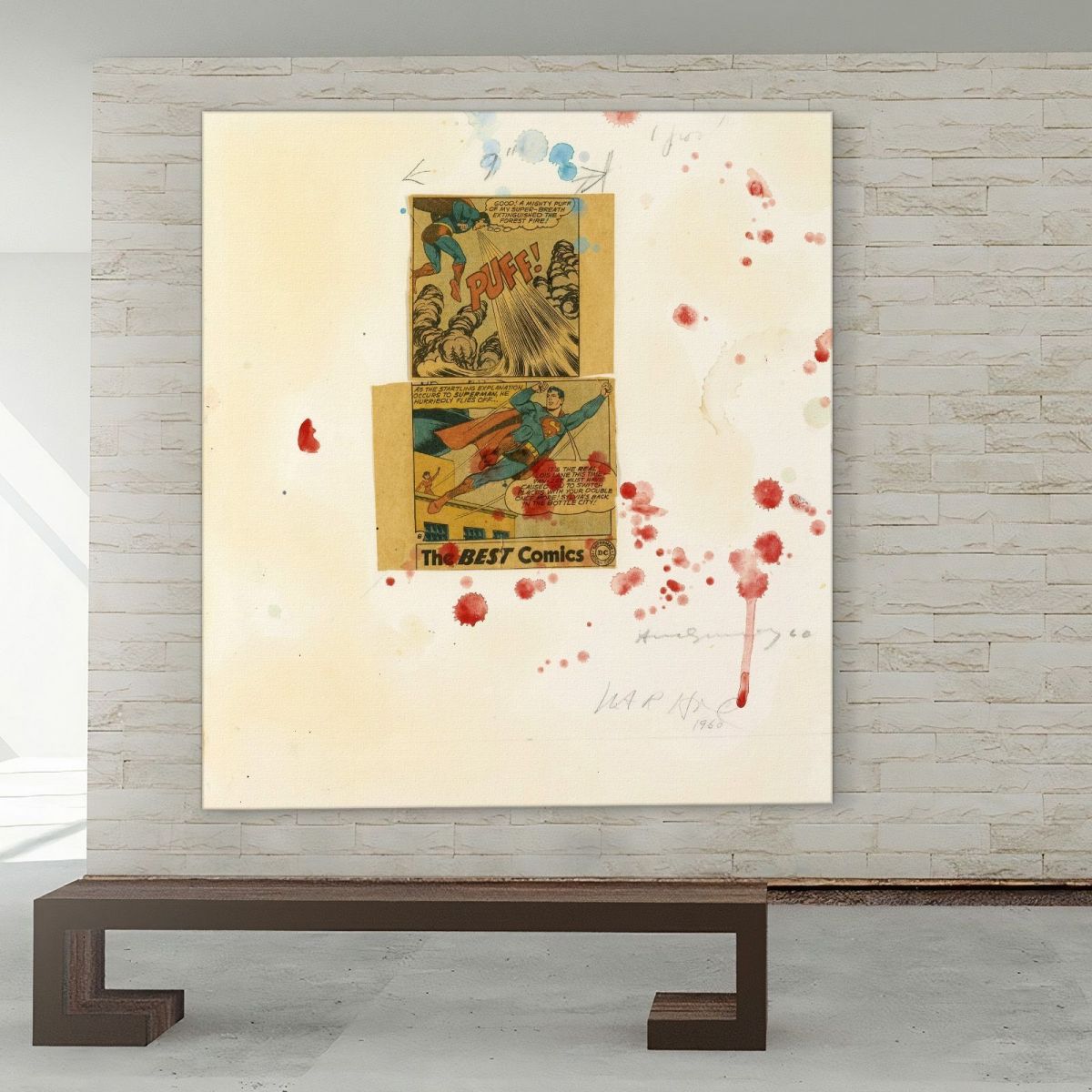 Untitled Superman Collage 15 1960 Andy Warhol aw263 canvas print 