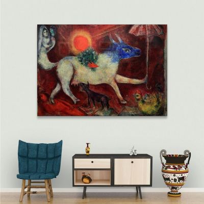 The Cow With The Parasol Marc Chagall chm5 canvas print 