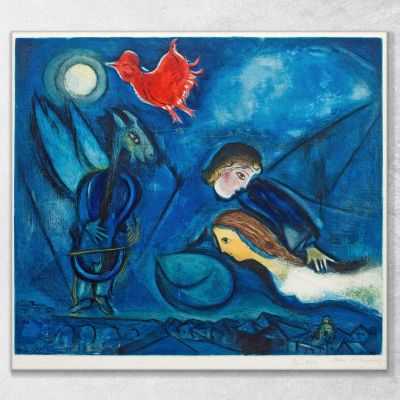 Aleko And His Wife Zemphira. From An Old Russian Tale Marc Chagall chm7 canvas print 