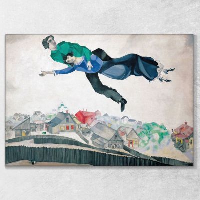 Over The City Marc Chagall chm10 canvas print 