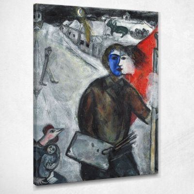 Now Between The Wolf Dog Marc Chagall chm15 canvas print 