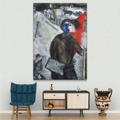 Now Between The Wolf Dog Marc Chagall chm15 canvas print 