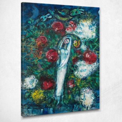 The Bride And Groom (The Lovers Among The Flowers) Marc Chagall chm24 canvas print 