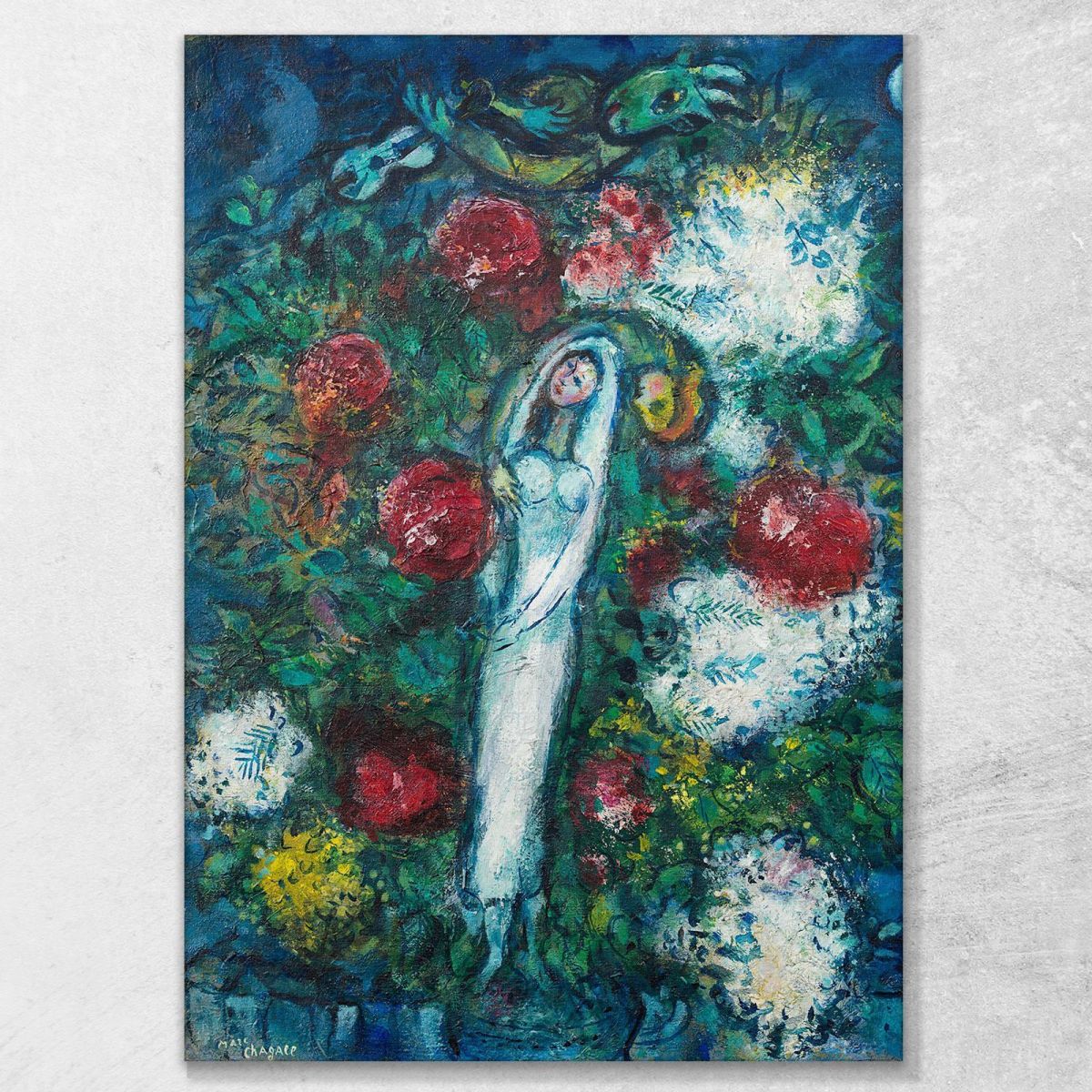 The Bride And Groom (The Lovers Among The Flowers) Marc Chagall chm24 canvas print 