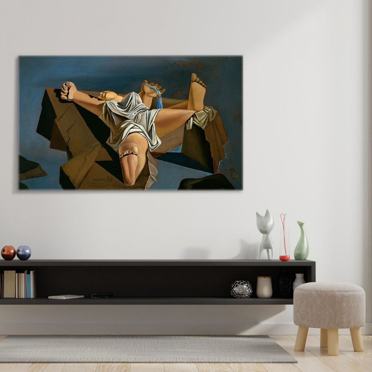 Reclining Woman Figure On The Rocks  Salvador Dali sd8 canvas print 