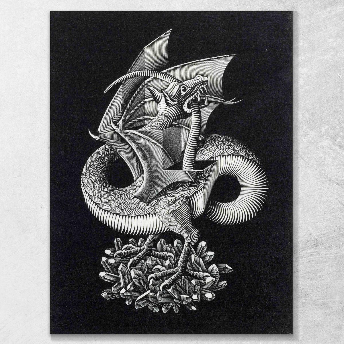 Dragon Escher esc21 canvas print 