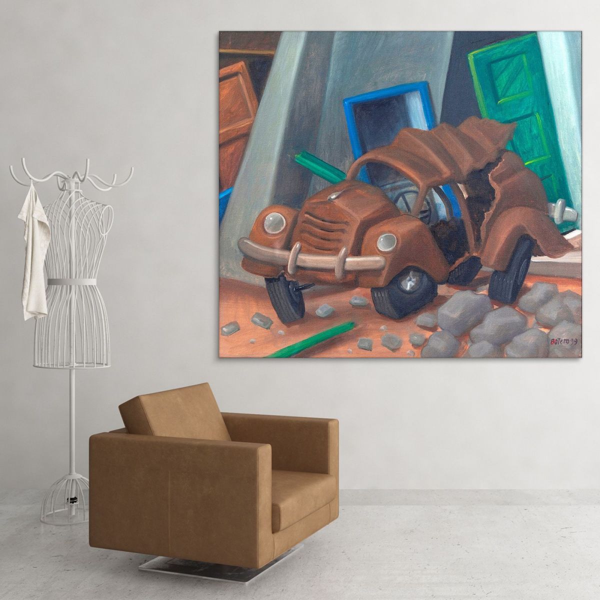Car Bomb Fernando Botero fb3 canvas print 