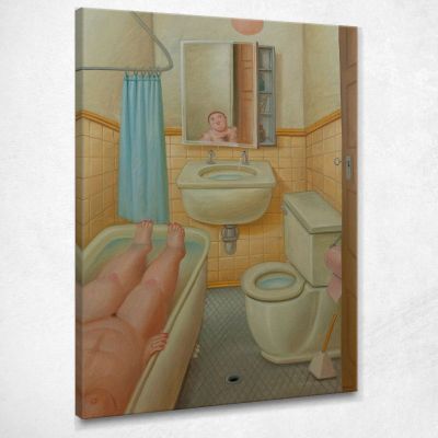 The Bathroom Fernando Botero fb6 canvas print 