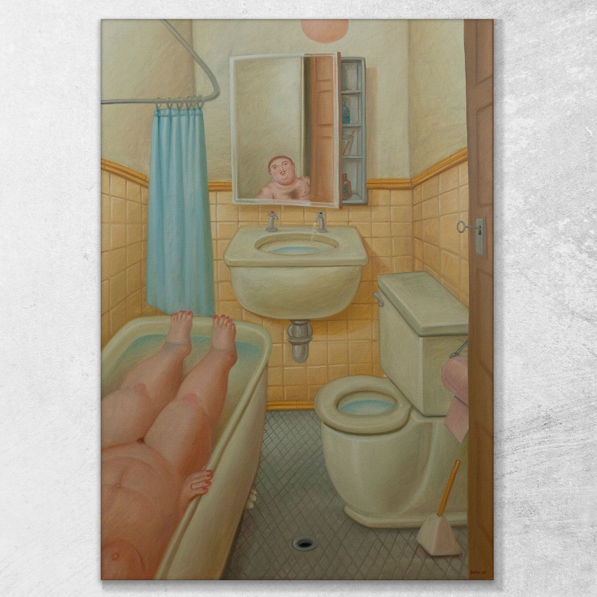 The Bathroom Fernando Botero fb6 canvas print 