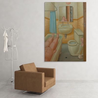 The Bathroom Fernando Botero fb6 canvas print 