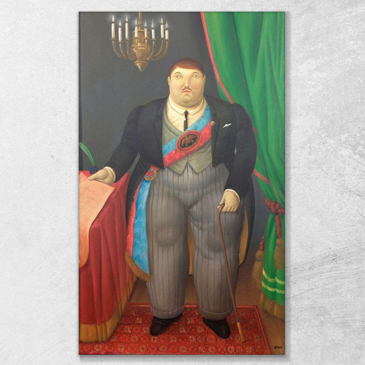 The President Fernando Botero fb10 canvas print 