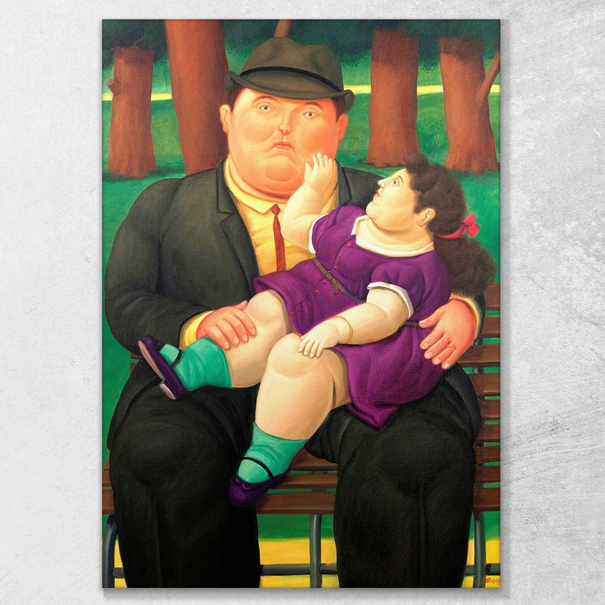 Little Girl On Knees Fernando Botero fb11 canvas print 