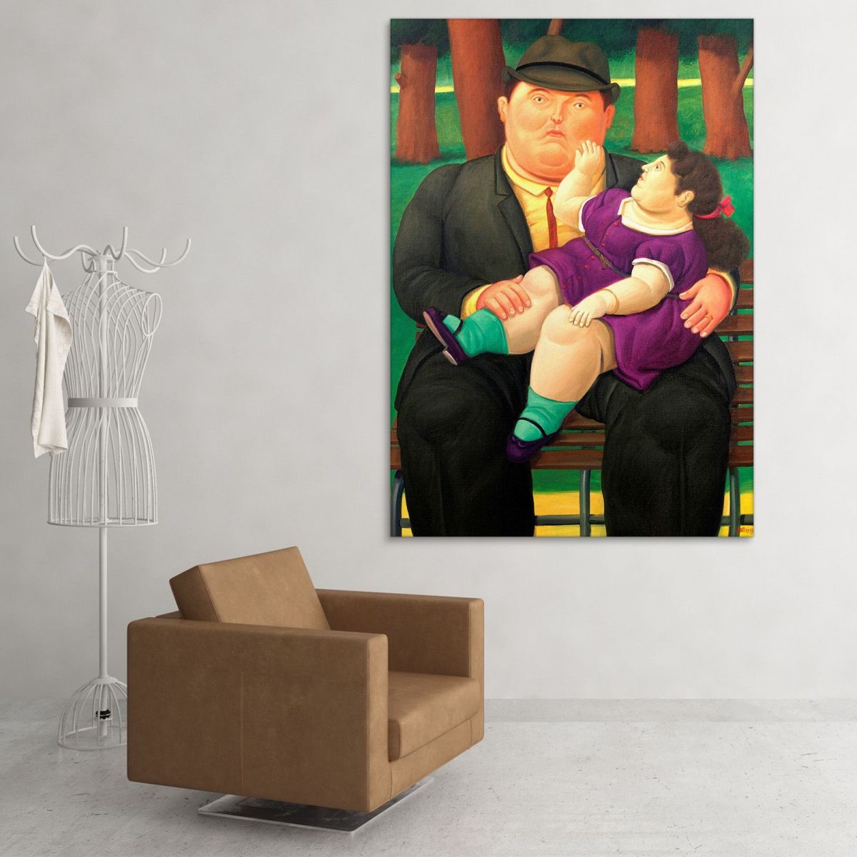 Little Girl On Knees Fernando Botero fb11 canvas print 