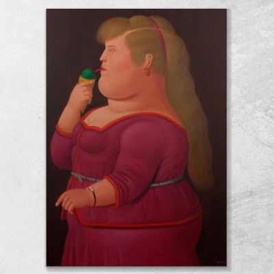 Little Girl Eating Ice Cream Fernando Botero fb40 canvas print 