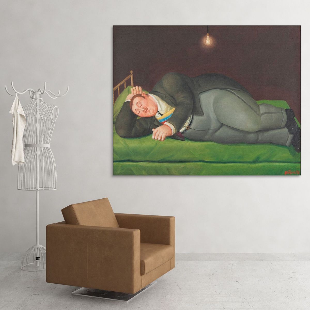 Sleeping President Fernando Botero fb44 canvas print 