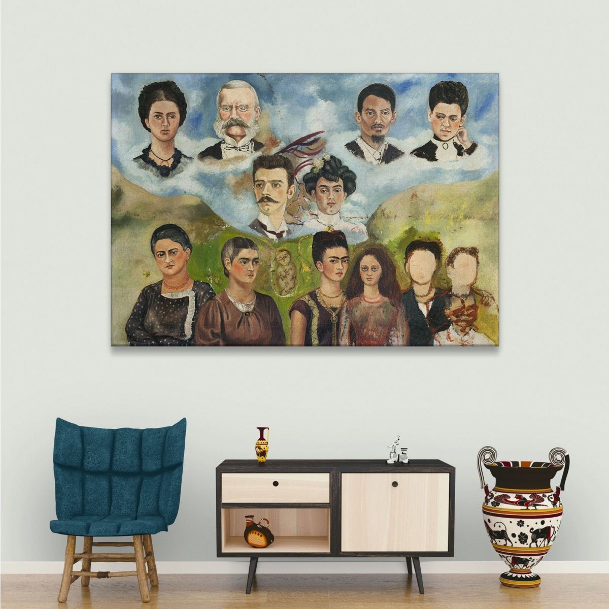 Unfinished Family Portrait Frida Khalo fka4 canvas print 