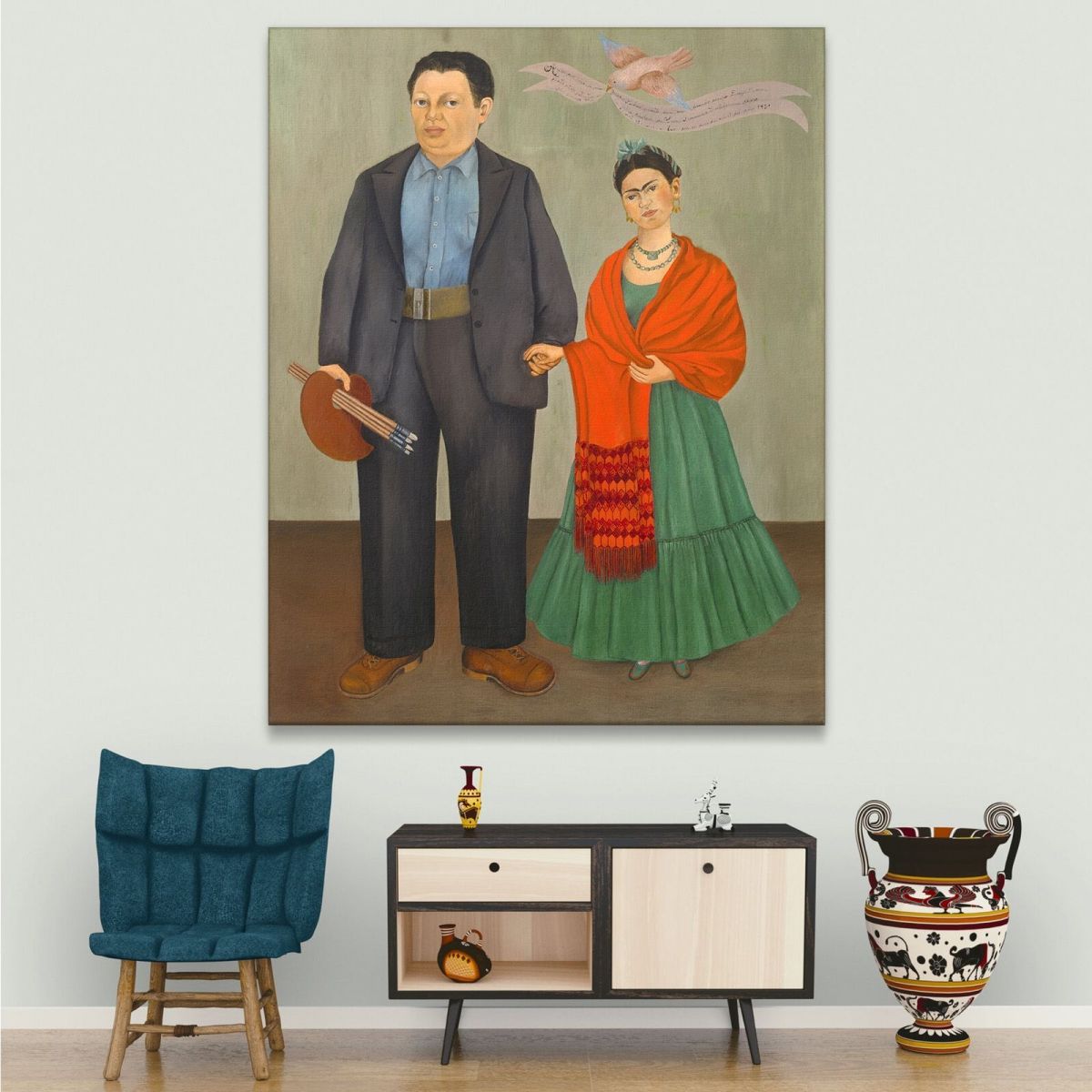 Frida And Diego Rivera Frida Khalo fka5 canvas print 