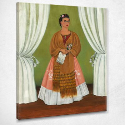 Self-Portrait Dedicated To Leon Trotsky Frida Khalo fka17 canvas print 