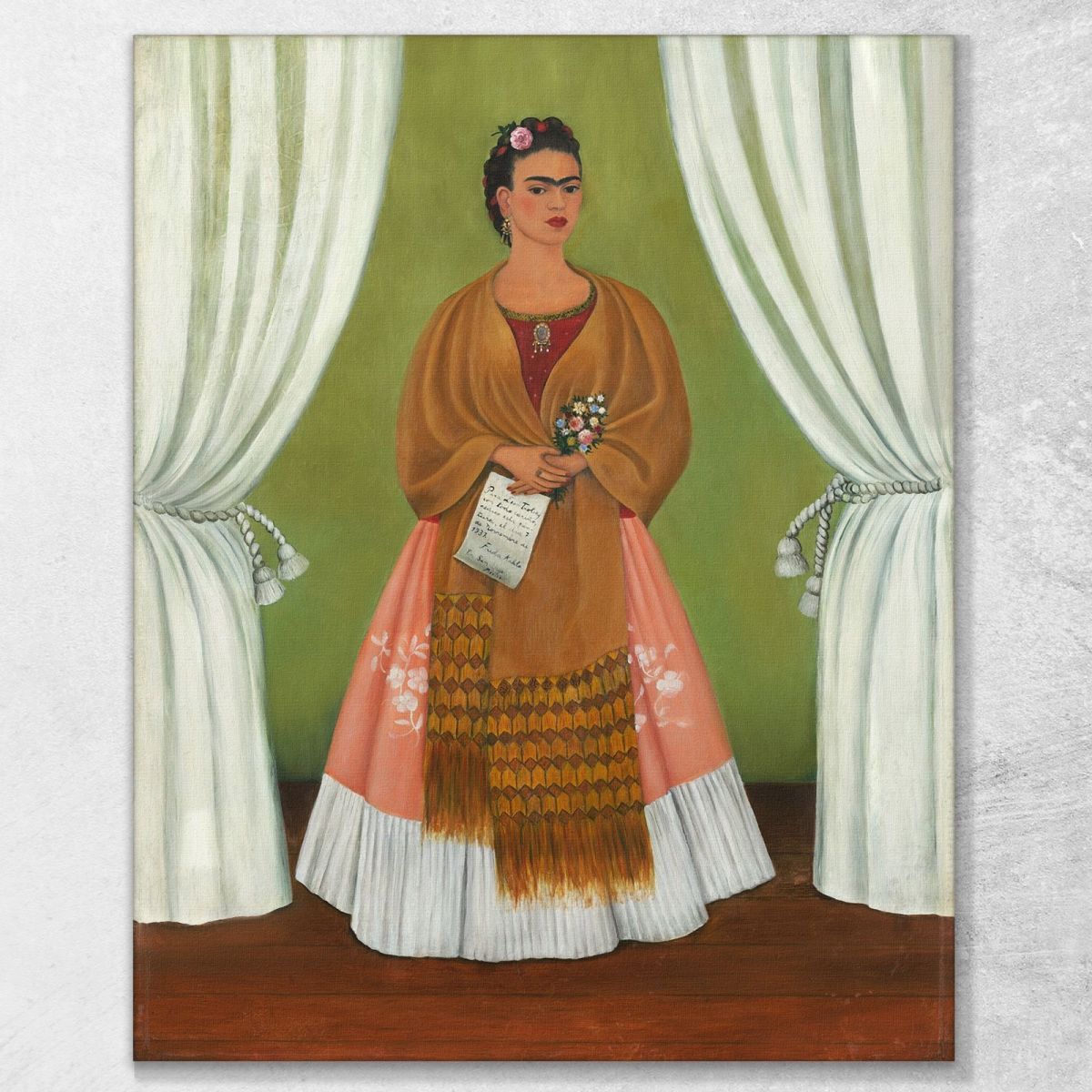 Self-Portrait Dedicated To Leon Trotsky Frida Khalo fka17 canvas print 