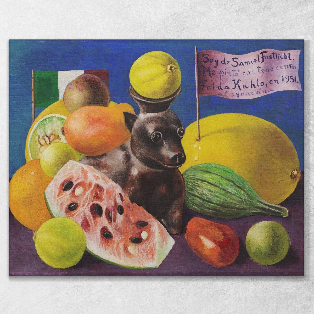 Still Life (I Belong To Samuel Fastlitch) Frida Khalo fka24 canvas print 