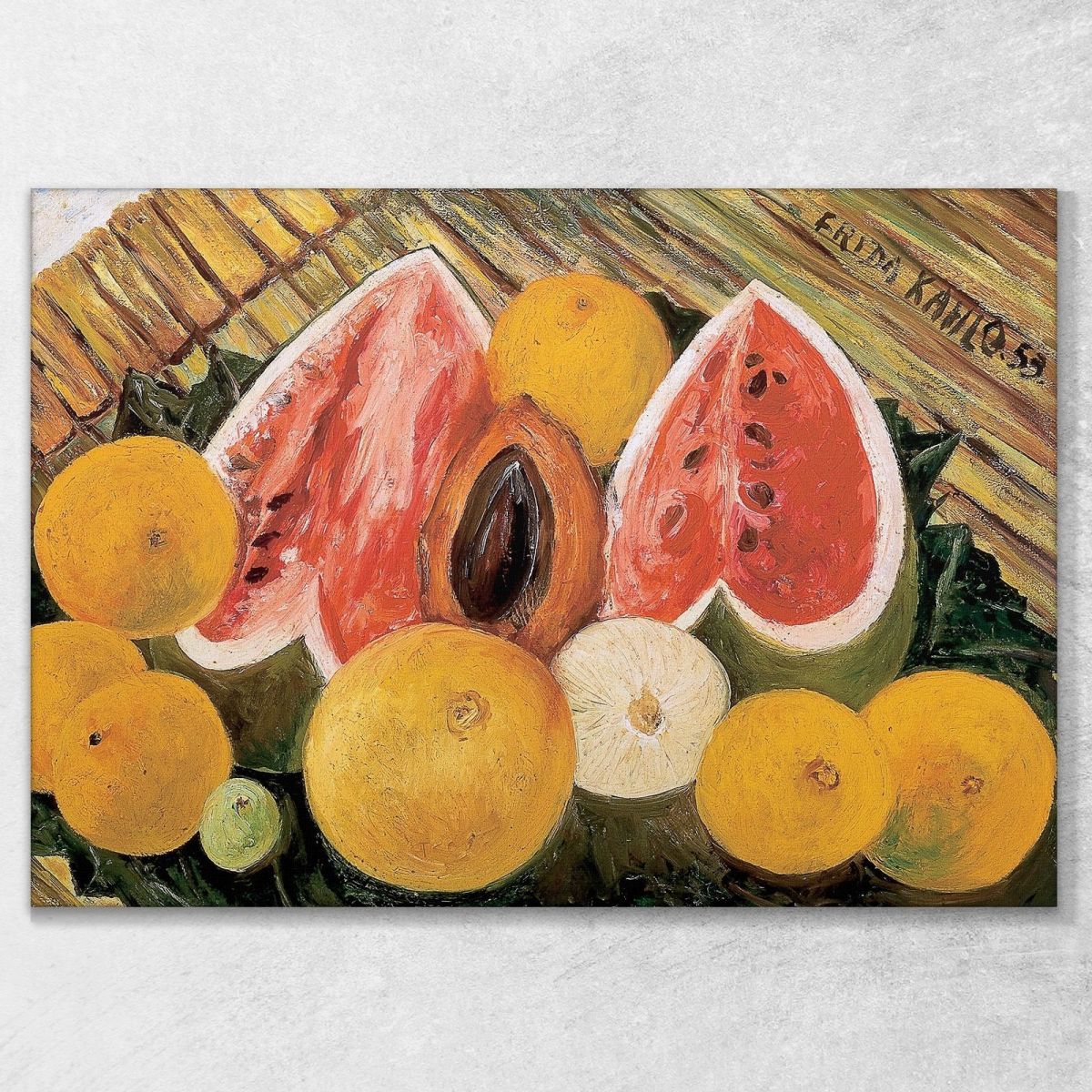 Still Life With Watermelons Frida Khalo fka27 canvas print 