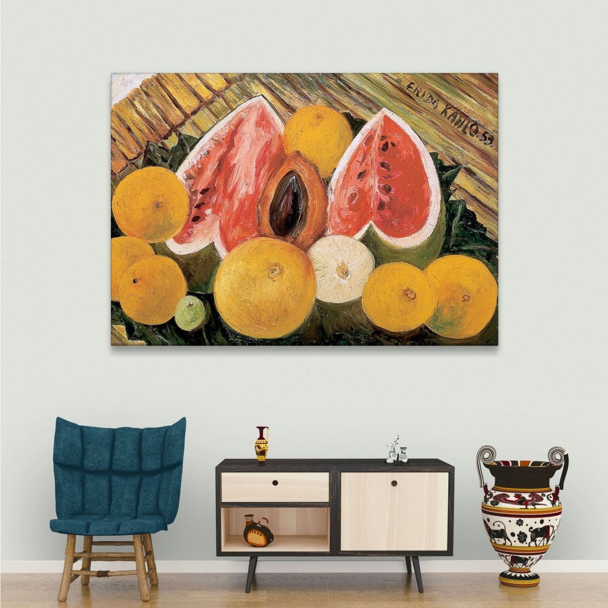 Still Life With Watermelons Frida Khalo fka27 canvas print 