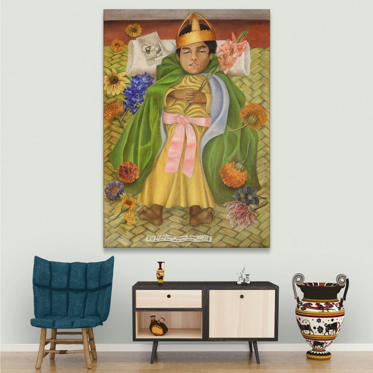 The Deceased Dimas Frida Khalo fka32 canvas print 