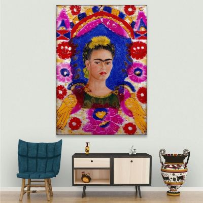 The Frame Frida Khalo fka34 canvas print 