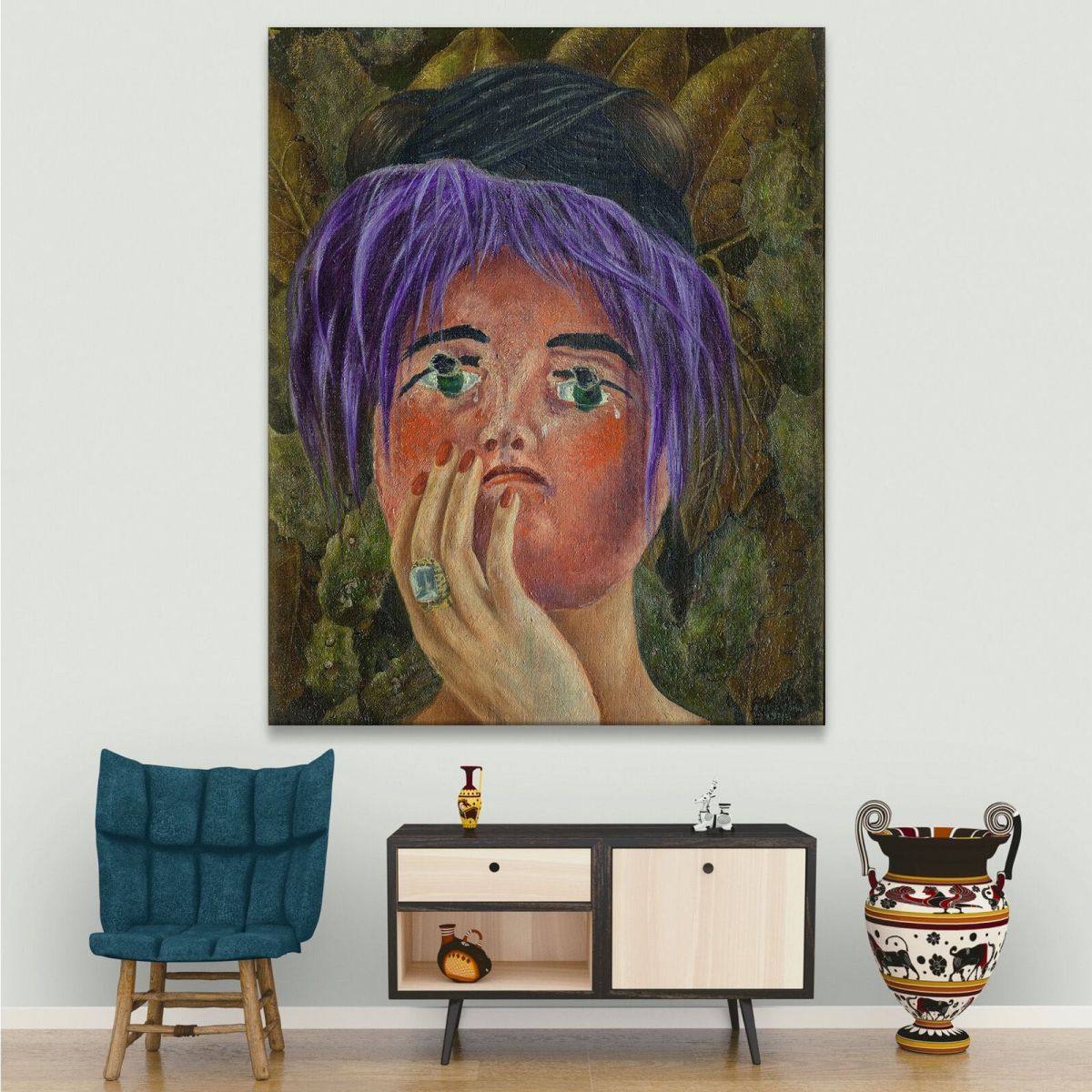 The Mask Frida Khalo fka35 canvas print 