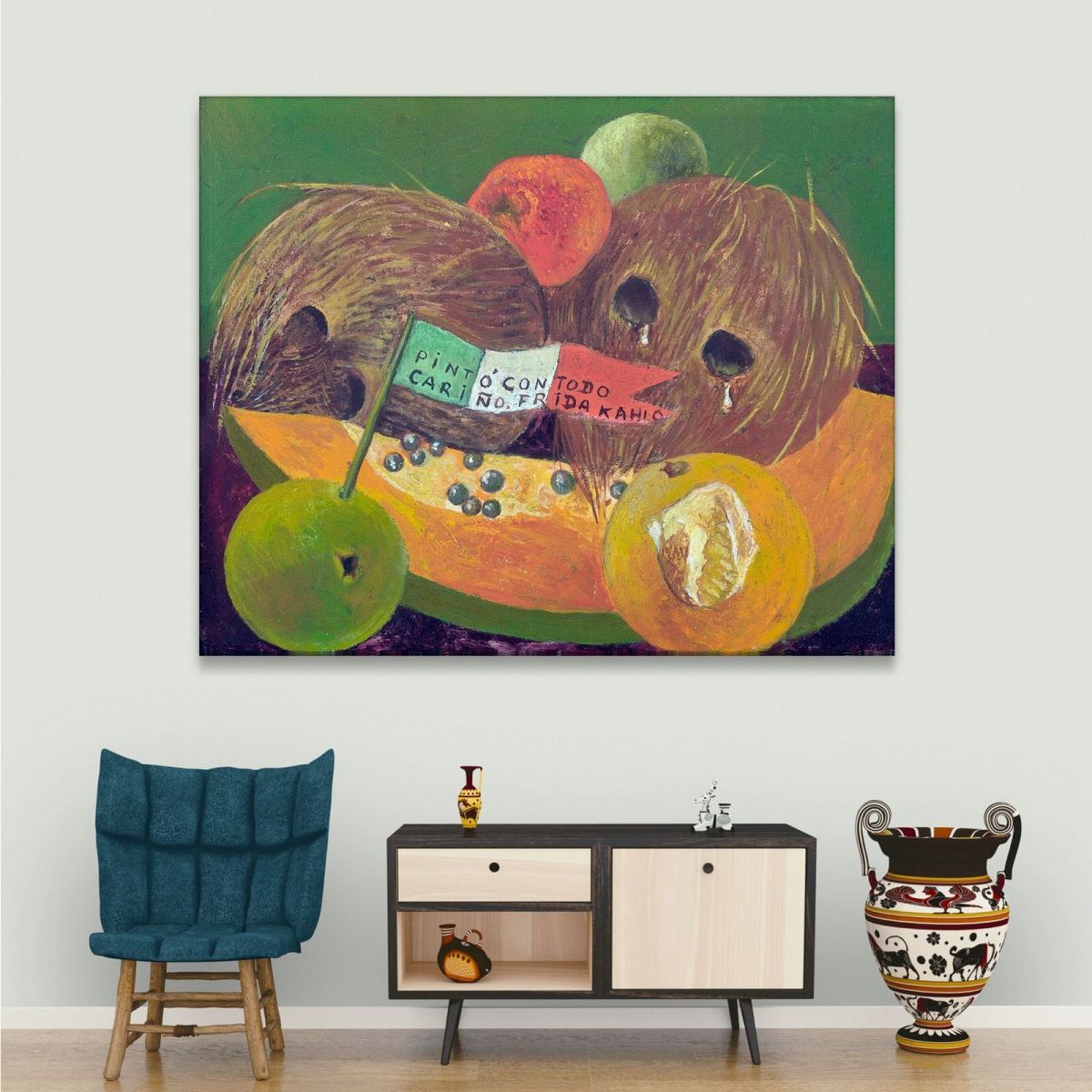 Weeping Coconuts Frida Khalo fka38 canvas print 