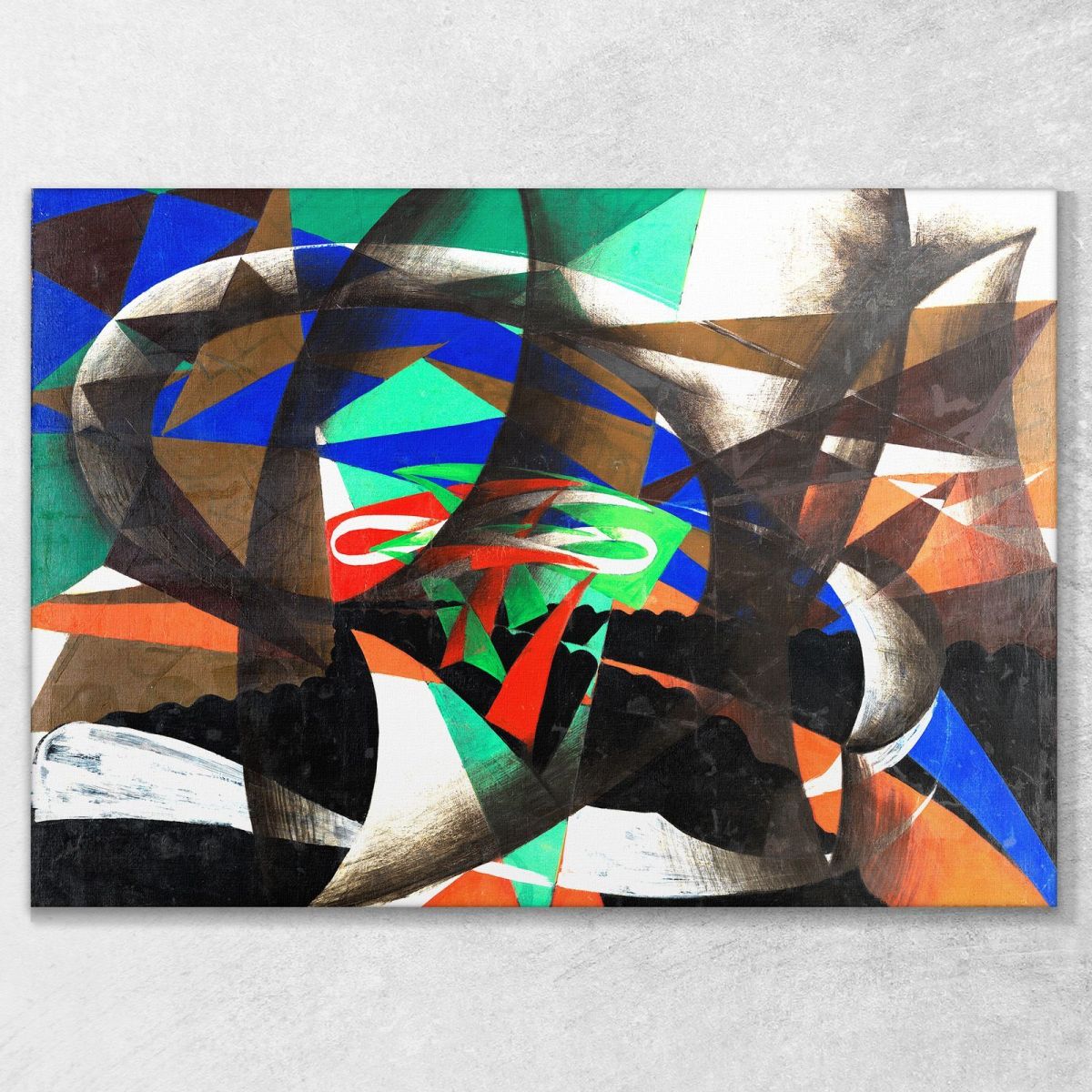 Patriotic Demonstration Giacomo Balla gb15 canvas print 