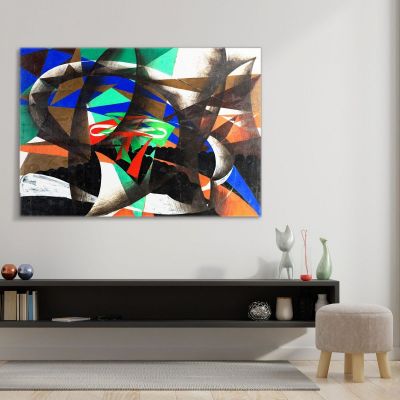 Patriotic Demonstration Giacomo Balla gb15 canvas print 