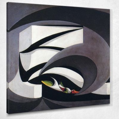 Flags At The Altar Of The Fatherland Giacomo Balla gb21 canvas print 