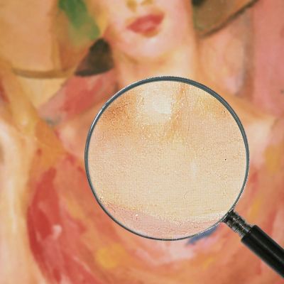 Pink Veils. Portrait Of Luce Giacomo Balla gb26 canvas print