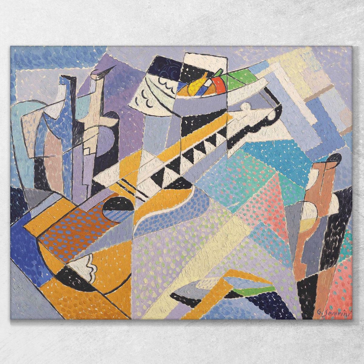 Still Life With Guitar Gino Severini gs14 canvas print 