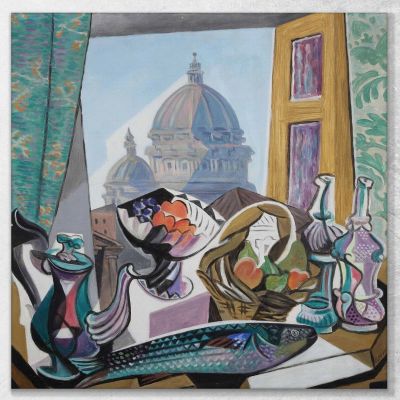 Still Life With The Dome Of St. Peter'S Gino Severini gs16 canvas print 