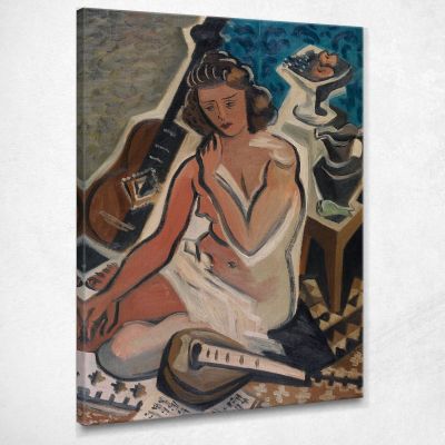 Woman With Guitar Gino Severini gs30 canvas print 
