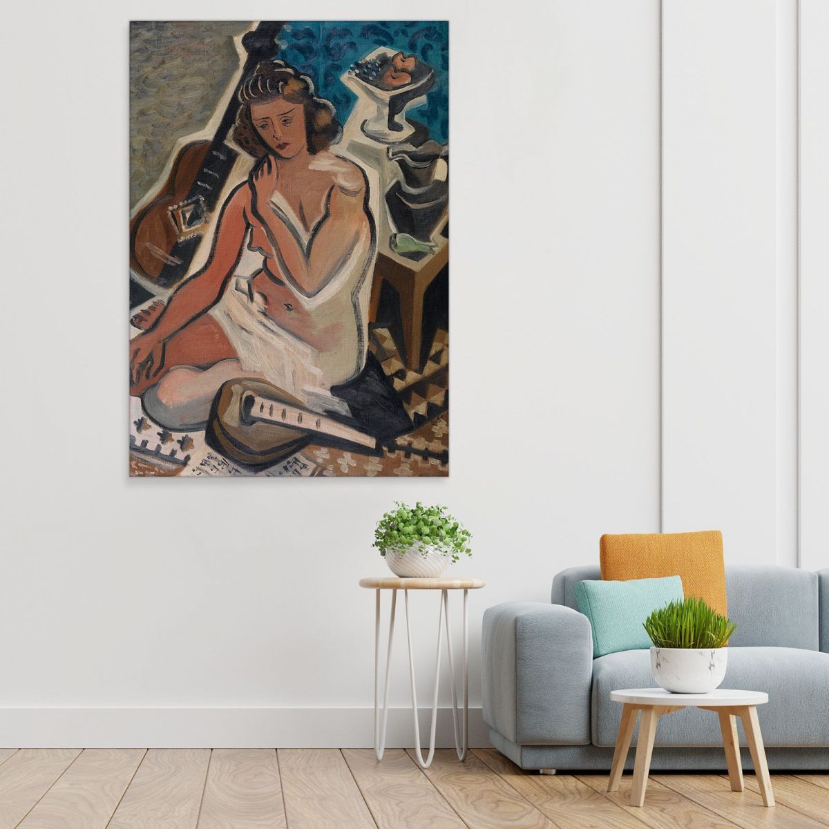 Woman With Guitar Gino Severini gs30 canvas print 