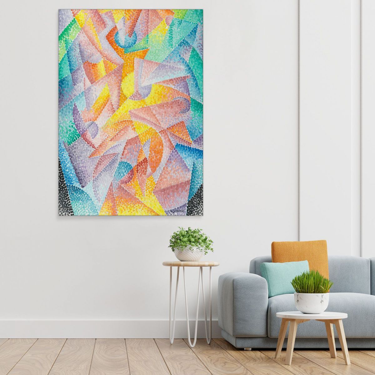 Spherical Expansion Of Centripetal And Centrifugal Light Gino Severini gs33 canvas print 