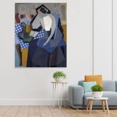 Jeanne In The Studio (Woman Reading) Gino Severini gs34 canvas print 