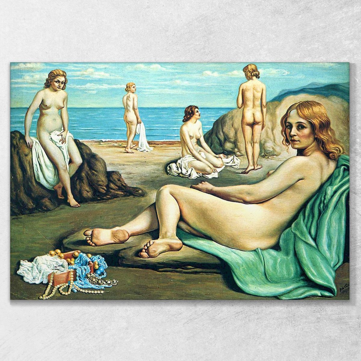 Bathers On The Beach Giorgio De Chirico gdc3 canvas print 