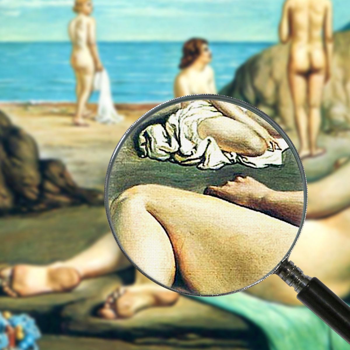 Bathers On The Beach Giorgio De Chirico gdc3 canvas print