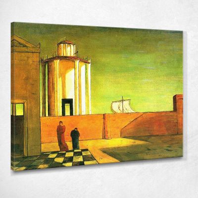 The Enigma Of The Arrival Of Evening Giorgio De Chirico gdc4 canvas print 