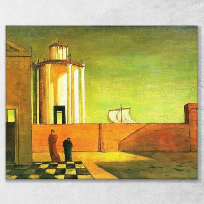 The Enigma Of The Arrival Of Evening Giorgio De Chirico gdc4 canvas print 