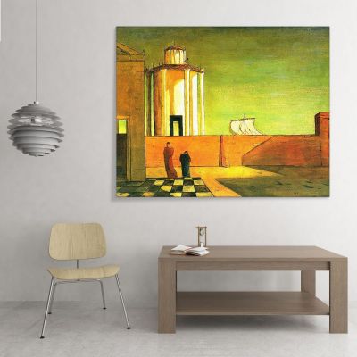 The Enigma Of The Arrival Of Evening Giorgio De Chirico gdc4 canvas print 